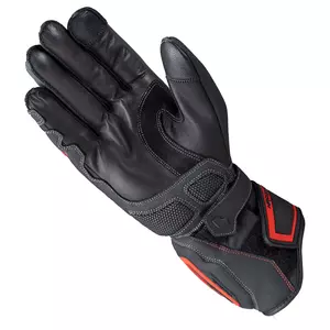 Held Revel 3.0 črno-bele/rdeče usnjene motoristične rokavice 9-3