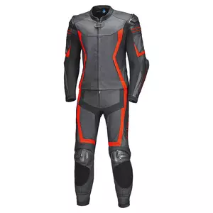 Held Street-Rocket Pro кожен костюм за мотоциклет черен/неоново червен 48-1