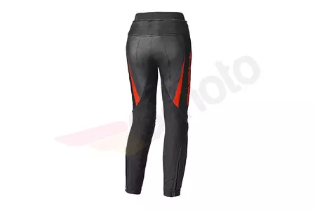 Pantalones de moto de cuero Held Lady Lane II negro/rojo neón D38-2