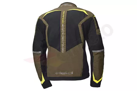 Held Zelda Vojaška zelena/fluo rumena tekstilna motoristična jakna 4XL-2