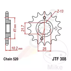 JR 345 15z prednji lančanik (JTF308.15) Proizvod povučen iz ponude-1