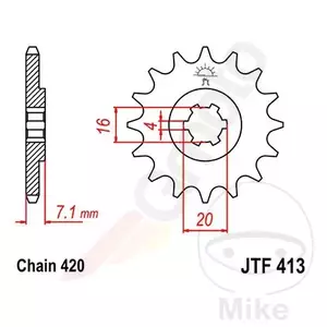 Μπροστινό γρανάζι JR 413 14z (JTF413.14) - 41314JR