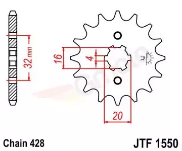 Zębatka przednia JR 555 JTF1550