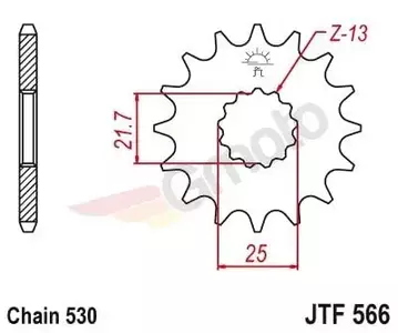 Přední řetězové kolo JR 566 18z (JTF566.18)-1