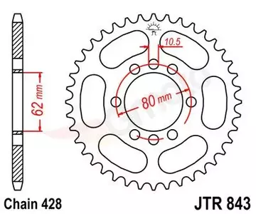 Zadní řetězové kolo JR 843 48z (JTR843.48) - 84348JR
