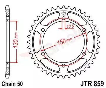 Roda dentada traseira JR 860 43z (JTR859.43) - 86043JR