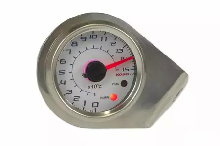 Koso GP Style 48 Thermometer 0-150°C weißer Hintergrund blaue Beleuchtung-1