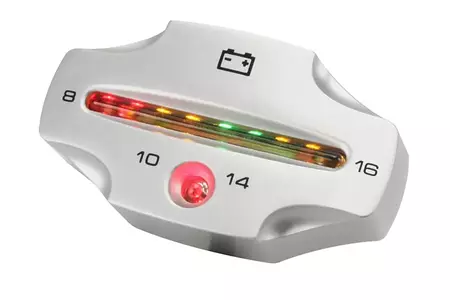 Koso LED voltmeter 8-16V sølv - BH000S00