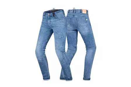 Jeans da moto da donna Shima Devon Lady blu 30L-3