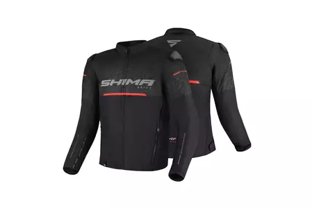 Shima Drift Moška črna 3XL tekstilna motoristična jakna-3
