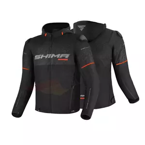 Shima Drift+ bărbați negru XL negru negru XL textile jachetă de motocicletă-1