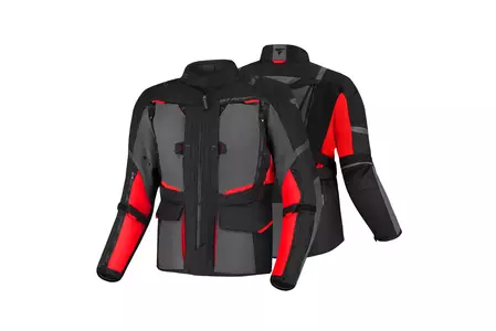 Shima Hero 2.0 bărbați jachetă de motocicletă din material textil roșu 4XL-3