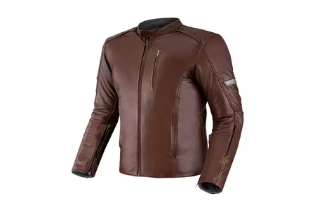 Shima Hunter+ 2.0 giacca da moto in pelle marrone 3XL-1