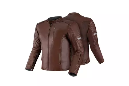 Shima Hunter+ 2.0 chaqueta de moto de cuero marrón 3XL-3
