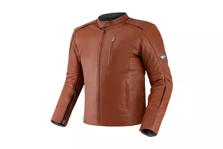 Shima Hunter+ 2.0 giacca da moto in pelle marrone chiaro 3XL-1