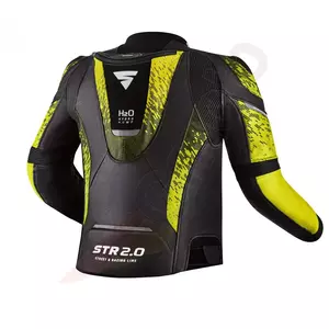 Shima STR 2.0 bőr motoros dzseki fekete fluo 46-2