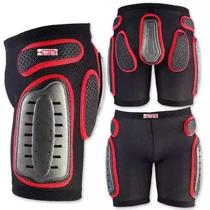 Pantalones cortos de moto con protectores Gareth MX Legs color negro talla 2XL - GH107/XXL