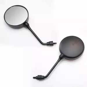 GZ stiliaus Kawasaki M8 apvalūs universalūs veidrodėliai juodos spalvos