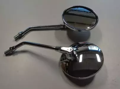 Universalių veidrodžių su GZ sriegiu M10 apvalus chromuotas rinkinys