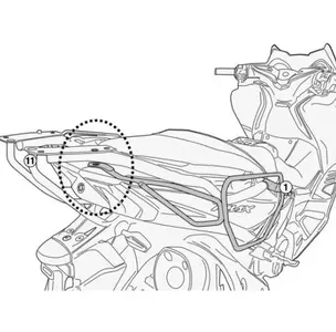 Stelaż pod sakwy boczne Kappa Yamaha T-Max 530 17-19 T-Max 560 2020 - TE2133K