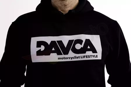Pamut kapucnis pulóver DAVCA szürke logó M-3