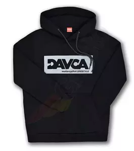 Bawełniana bluza z kapturem DAVCA grey logo L - B-02-03-L