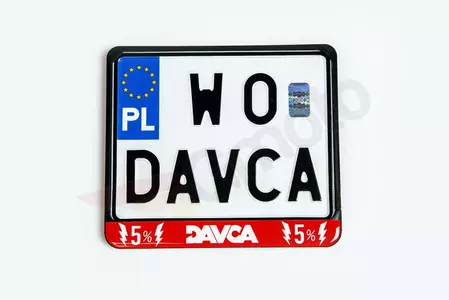 Ramka pod motocyklową tablice rejestracyjną DAVCA