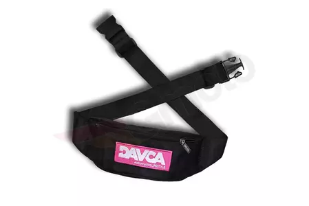 DAVCA torbica oko struka, crno-ružičasti logo-1