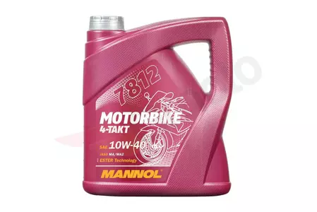 Olej silnikowy do motocykli 4T 10W40 Mannol Powerbike Syntetyczny 4l - HL40242