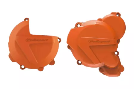 Комплект капак за съединител и запалване Polisport KTM EXC XC-W TPI 250 300 Husqvarna TE TPI 250350 17-22 оранжев - 90969