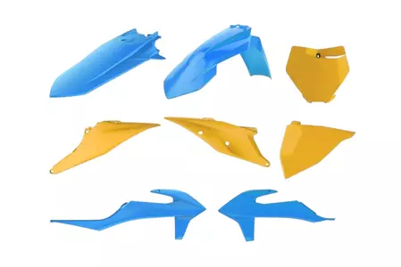 Kit de caroserie din plastic albastru-portocaliu Polisport - 91053