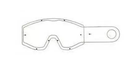 Vetro per occhiali + strappi Polywel Flipper Scott 83-89 - 0029122