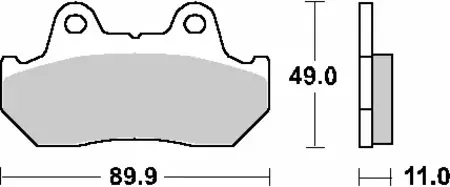 SBS 542LS KH69 3 Street Excel Racing Sinter bremžu kluči zelta krāsā-2