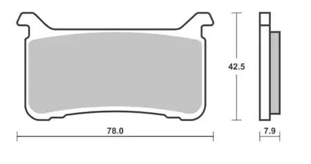 SBS 947HS KH700 sukepintos metalinės stabdžių trinkelės Street Excel Sinter Track-2
