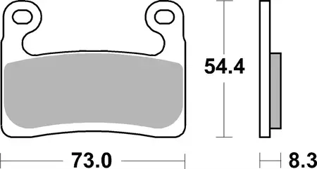SBS 960DC Racing Dual Carbon stabdžių kaladėlės aukso spalvos-2
