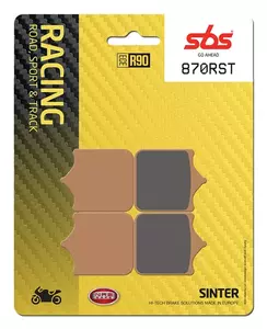 Plaquettes de frein SBS 870RST KH604 4 Track & Sport Sinter couleur or - 870RST
