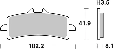 Pastiglie freno SBS 841DS-2 KH447 Racing Dual Sinter, colore oro-2