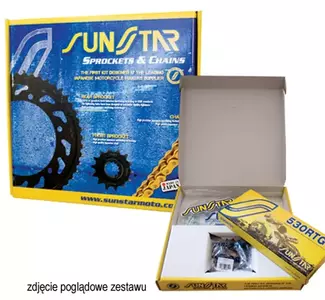Kit trasmissione Sunstar Aprilia RSV 1000 R 98-03 Tuono 1000 02-05 plus oro 17/42/108 - K525RTG083