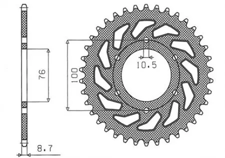 Sunstar baghjul i stål SUNR1-6223-42 Suzuki GS 1000 1100 GSX 1100E-2