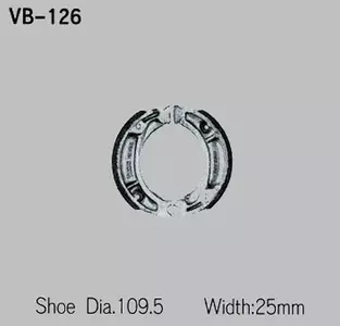 Bremsbacken Vesrah VB-126S Honda XR 600R 85-90 XR 250R 84-91 - VB-126S