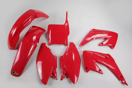 Комплект пластмаси UFO Honda CR 125 250 04 червен - HOKIT102070