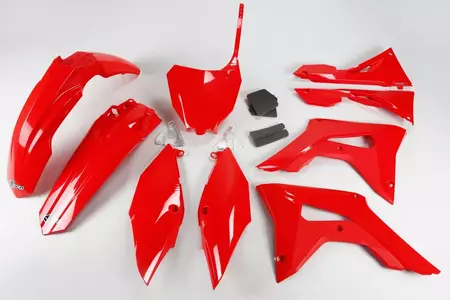 Uppsättning UFO-plast Honda CRF 250R 18-21 CRF 450R 17-20 med luftfilterkåpa röd - HOKIT123070