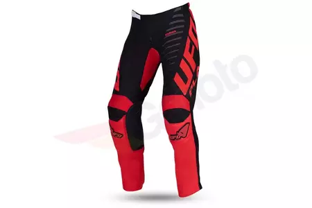 Pantaloni moto cross enduro UFO Kimura nero rosso XL - PI04491KB54