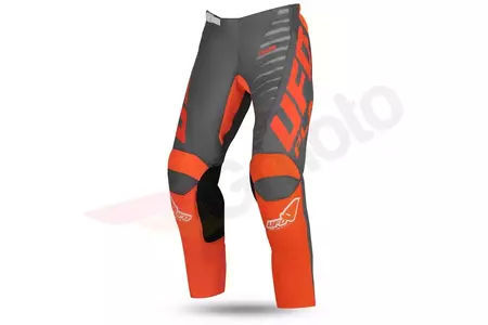 Pantaloni de motocicletă cross enduro UFO Kimura gri portocaliu XL - PI04491EF54