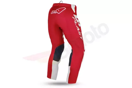 UFO Kimura Junior Kid pantaloni moto cross enduro bianco rosso 30-2