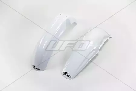 Aleta delantera + trasera UFO Honda CR 125 250 00-01 blanco-1