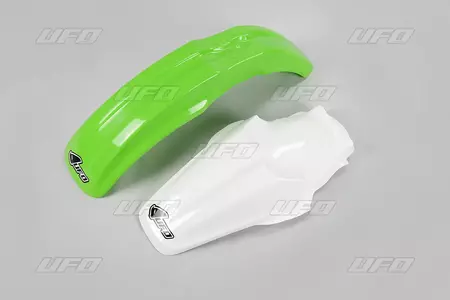 Sparnas priekinis + galinis UFO Kawasaki KX 85 13 žalias baltas - KAFK218E999