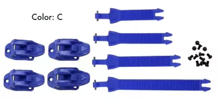 Řemínky s přezkou pro boty Avior Electron a Obsidian UFO sada 4 ks modré barvy