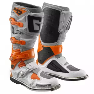 Gaerne SG-12 cizme de motocicletă alb/portocaliu/gri 44-1
