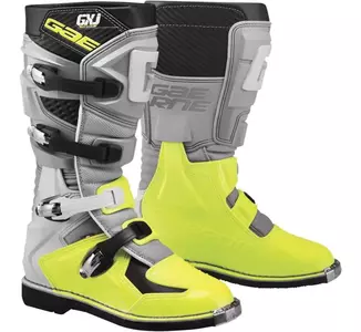 Botas de moto Gaerne GX-J gris/amarillo flúo junior 39-1